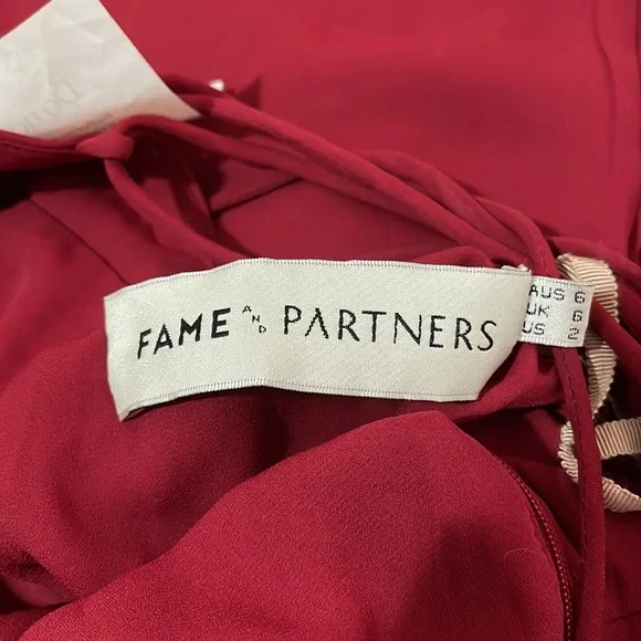 Fame and Partners Callais Dress Maxi Ruffle Asymmetrical Hem Aesthetic NWOT $345 - Picture 7 of 9